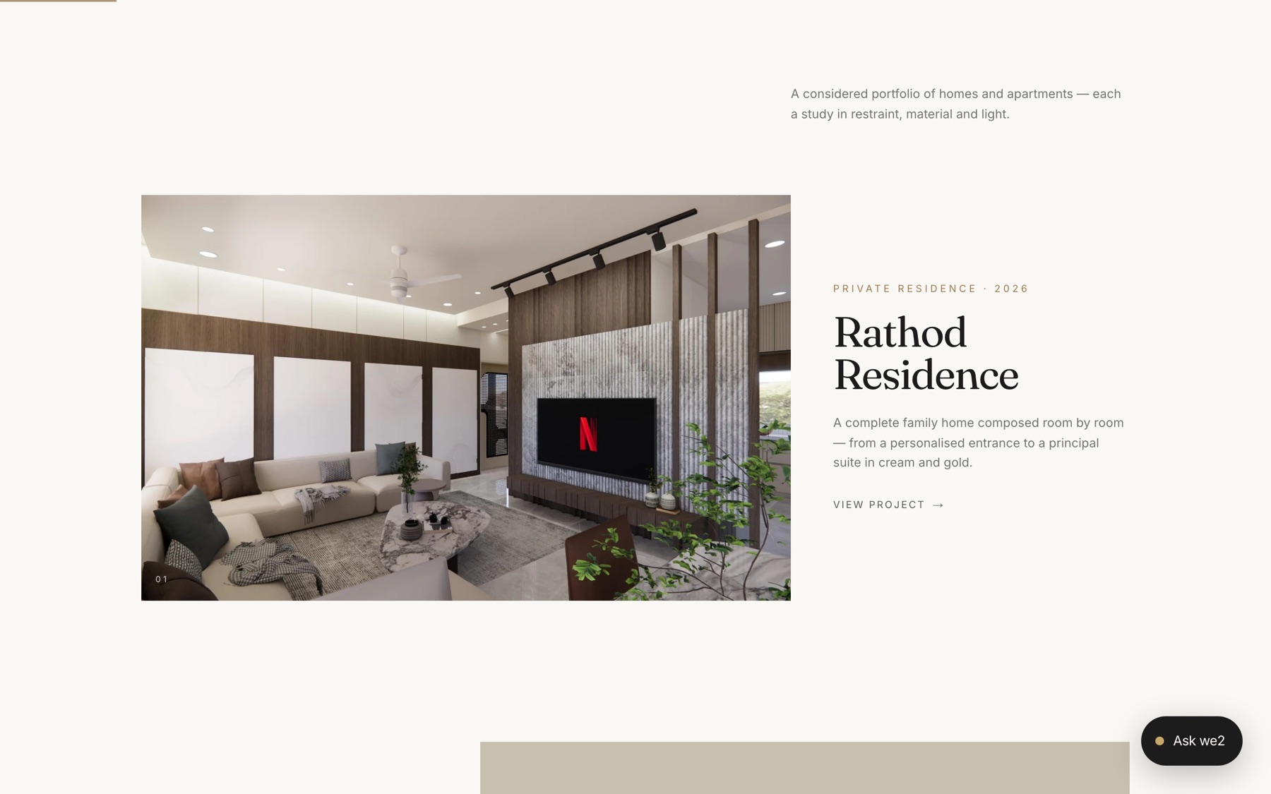 we2 Interiors — Interior & architecture studio